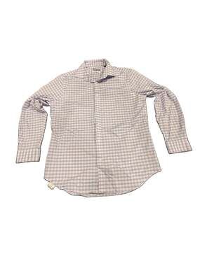 Michael Kors Mens L 16 32/33 Slim Fit Airsoft Stretch Plaid Non Iron Shirt